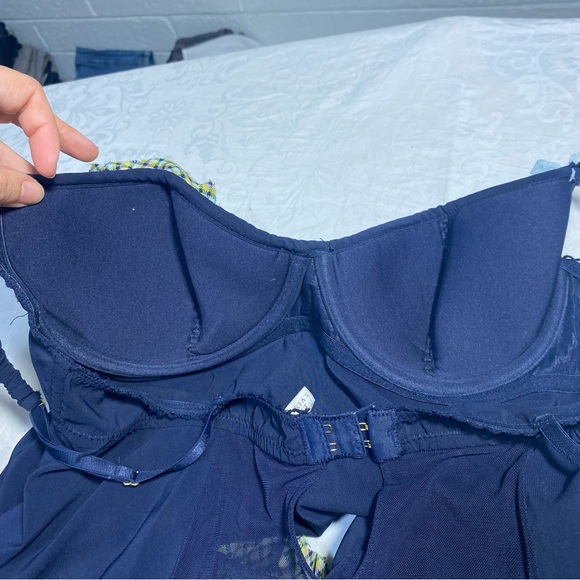 Victorias Secret 36C Chiffon Camisole Bra Top Ruffled Hem Tank Camisole Lingerie - Picture 6 of 10